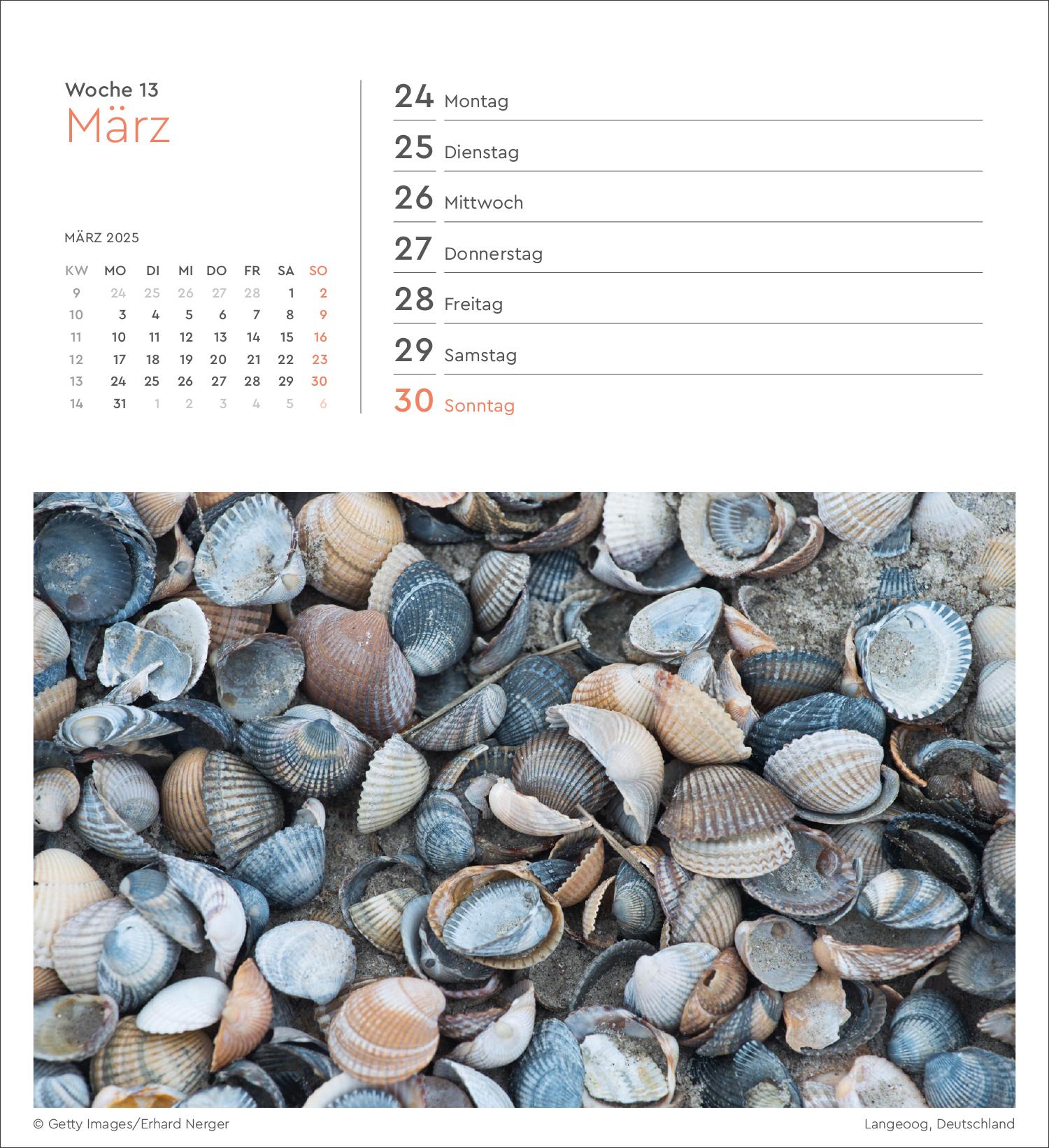 Bild: 9783965913899 | Nordseeküste - KUNTH Postkartenkalender 2025 | Kalender | 53 S. | 2025