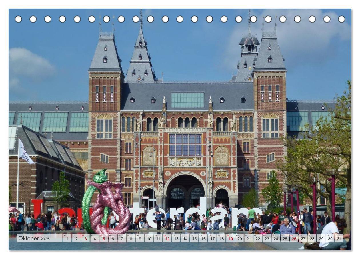 Bild: 9783435805075 | Amsterdam (Tischkalender 2025 DIN A5 quer), CALVENDO Monatskalender