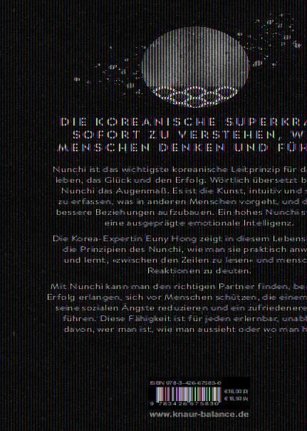 Rückseite: 9783426675830 | Nunchi - Das koreanische Geheimrezept | Euny Hong | Buch | 240 S.