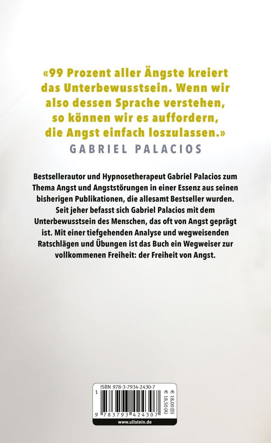 Rückseite: 9783793424307 | Gib deiner Angst keine Macht! | Gabriel Palacios | Buch | 256 S.