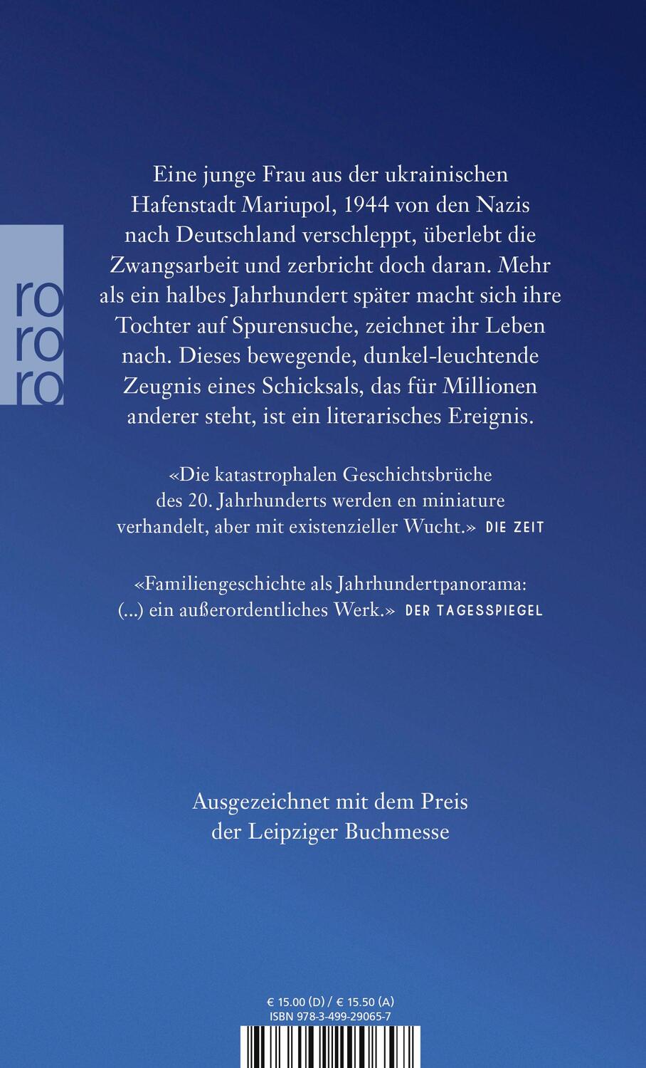 Rückseite: 9783499290657 | Sie kam aus Mariupol | Natascha Wodin | Taschenbuch | 363 S. | Deutsch