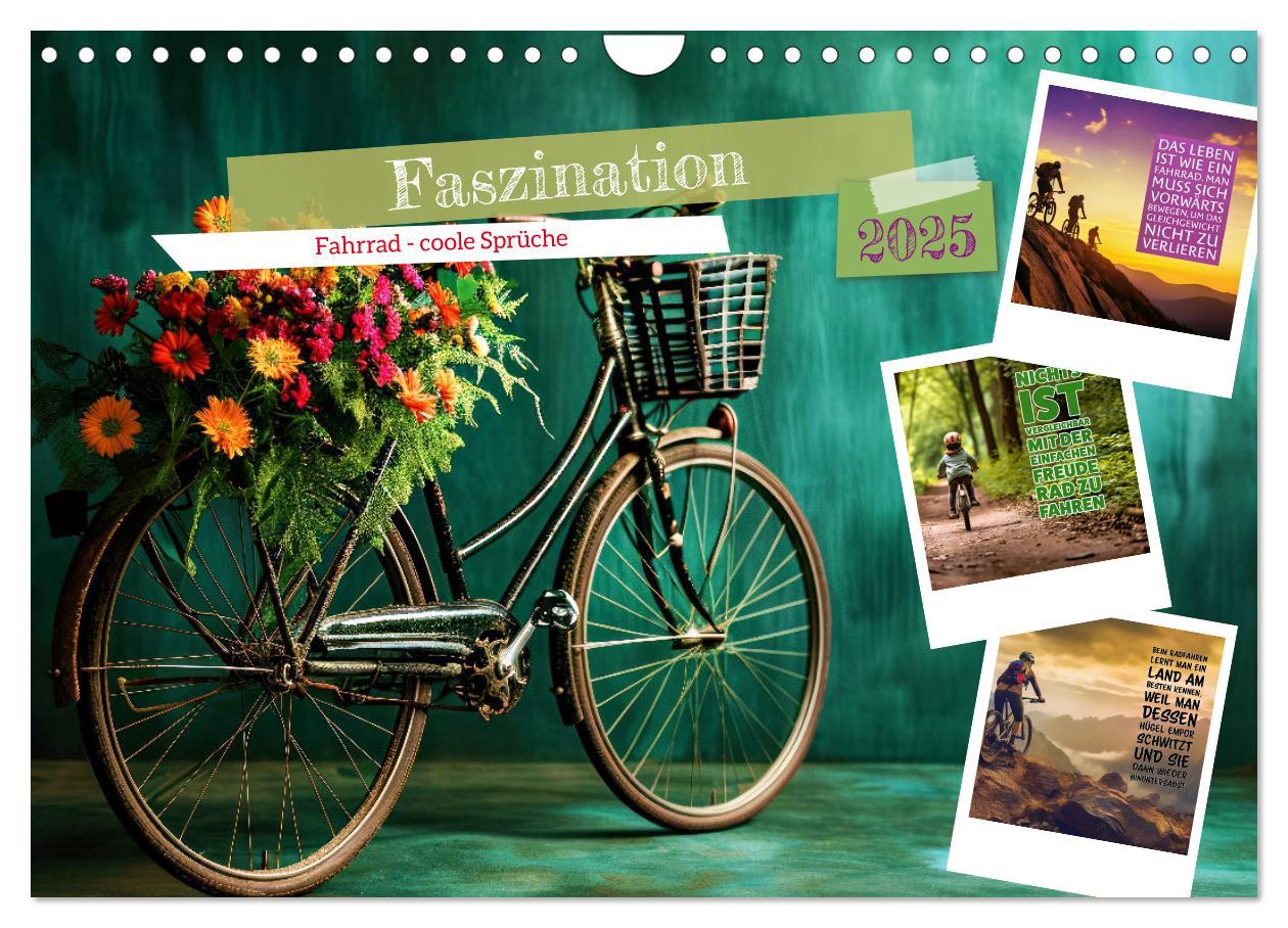 Cover: 9783383792526 | Faszination Fahrrad - coole Sprüche (Wandkalender 2025 DIN A4...