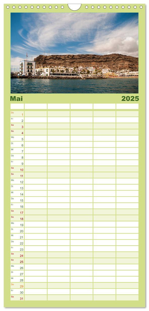 Bild: 9783457120941 | Familienplaner 2025 - Gran Canaria mit 5 Spalten (Wandkalender, 21...