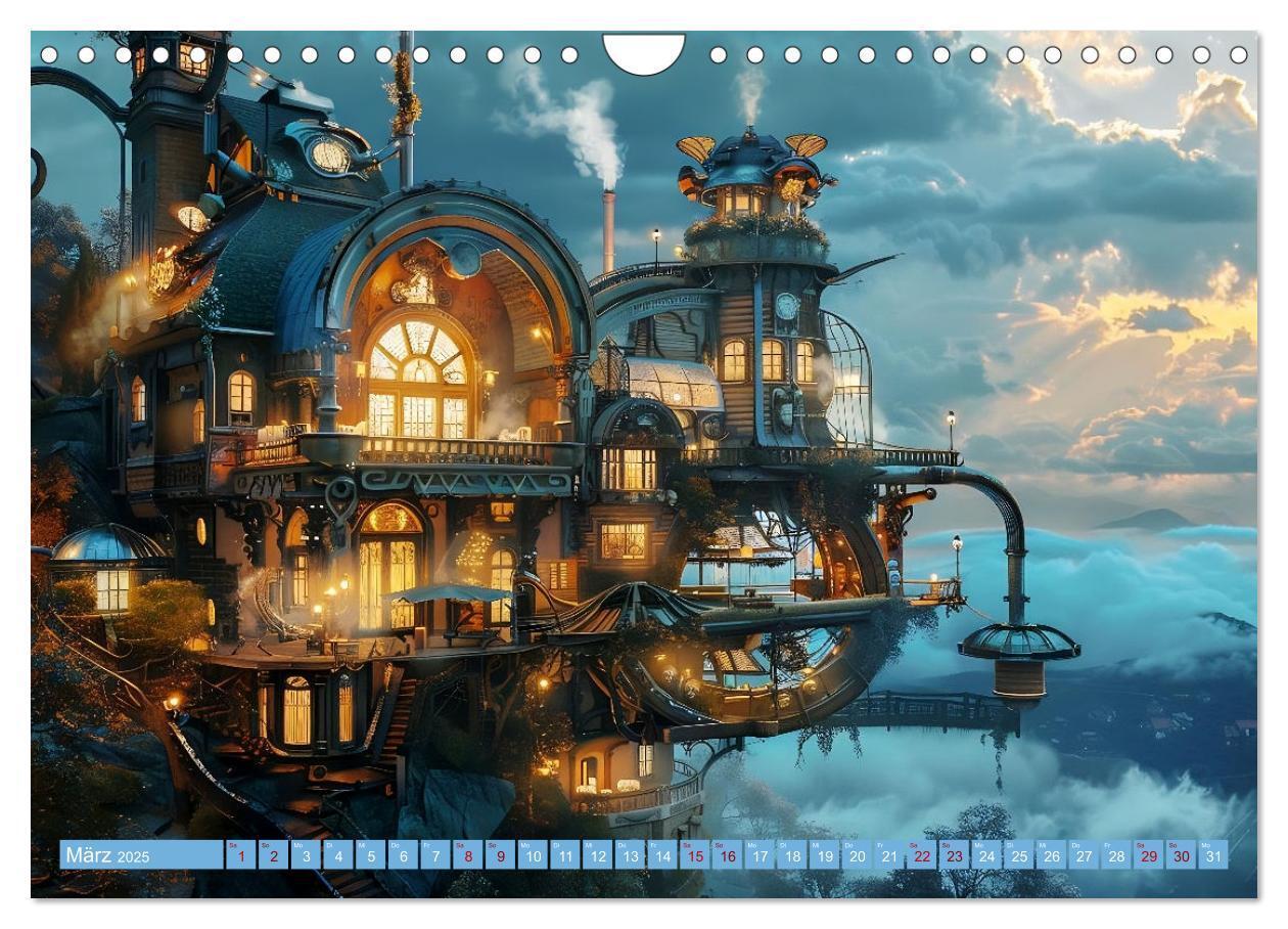 Bild: 9783435504930 | Steampunk Domizile (Wandkalender 2025 DIN A4 quer), CALVENDO...