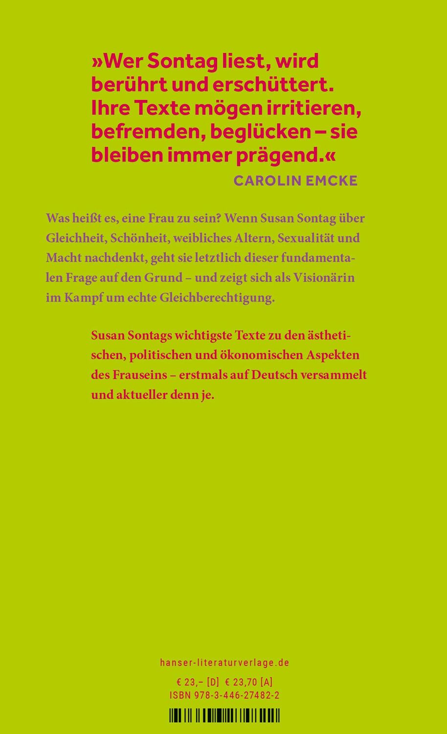 Bild: 9783446274822 | Über Frauen | Susan Sontag | Buch | 208 S. | Deutsch | 2024