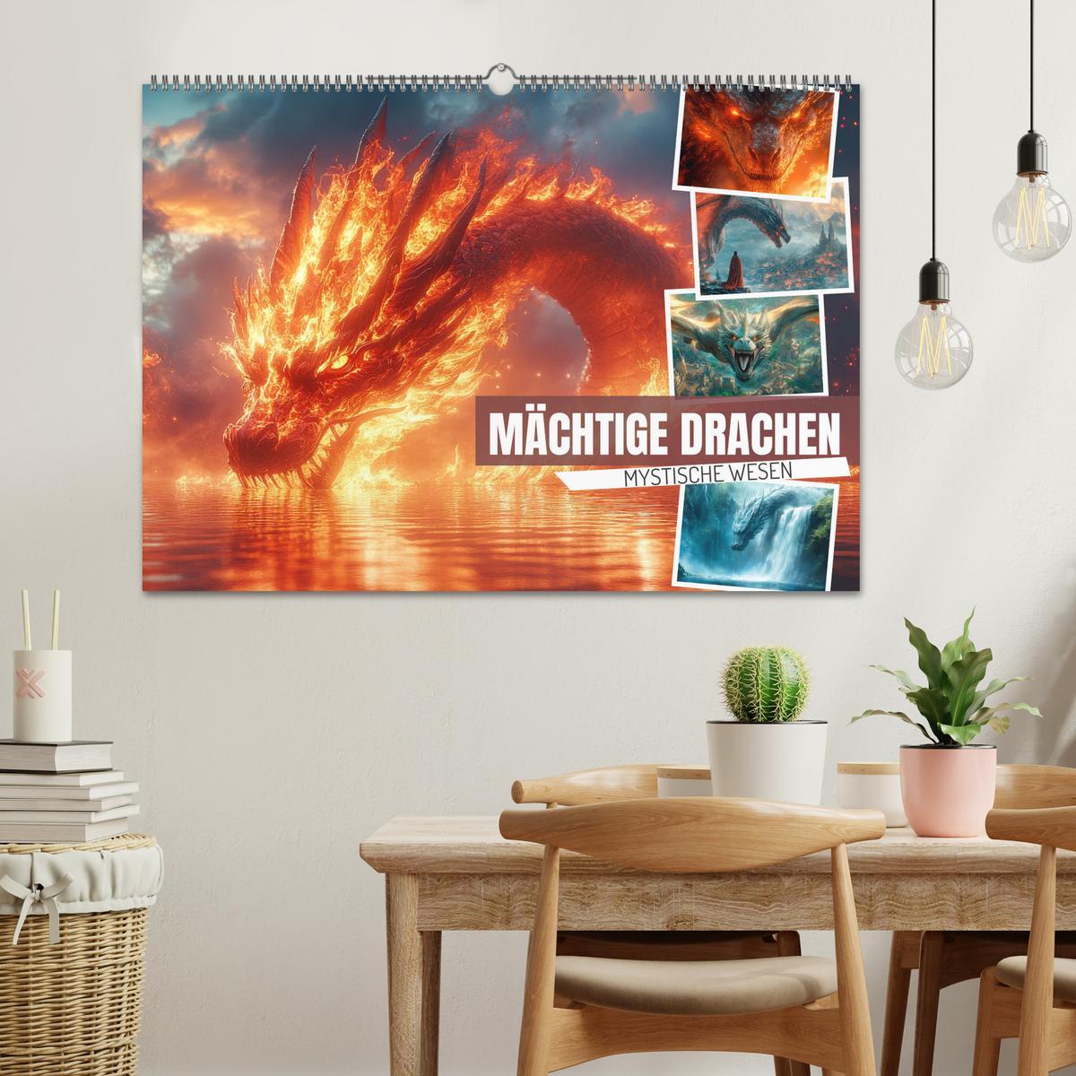 Bild: 9783457181492 | MÄCHTIGE DRACHEN Mystische Wesen (Wandkalender 2025 DIN A2 quer),...