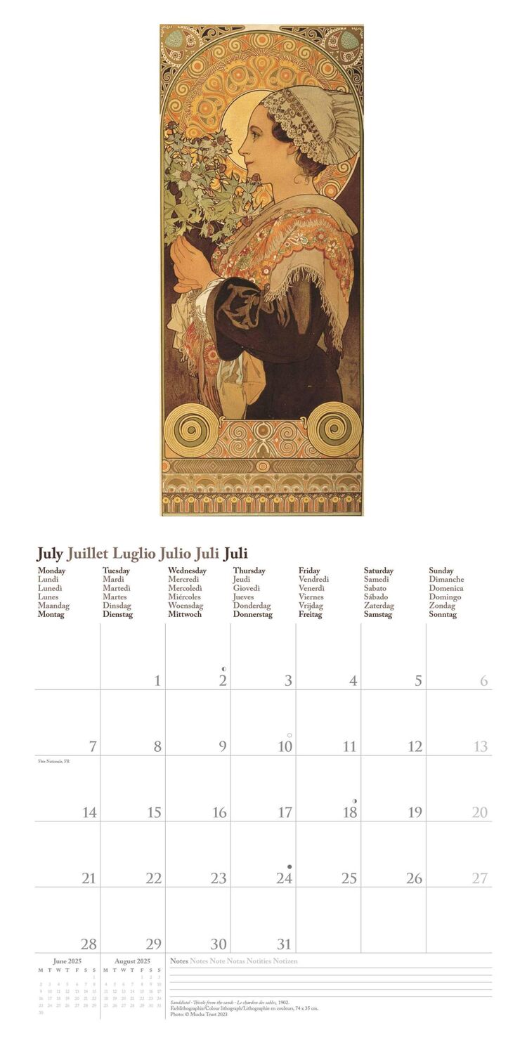 Bild: 4002725994134 | Mucha 2025 - Wand-Kalender - Broschüren-Kalender - 30x30 -30x60...