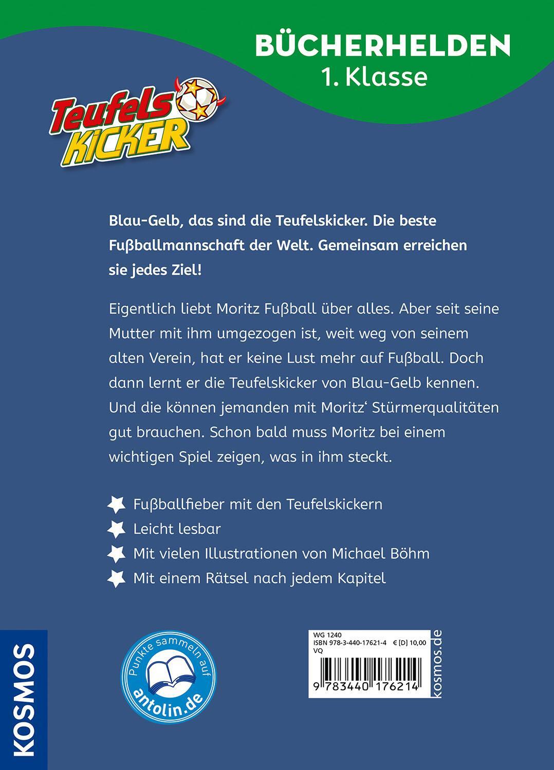 Rückseite: 9783440176214 | Teufelskicker, Bücherhelden 1. Klasse, Moritz macht das Spiel | Buch