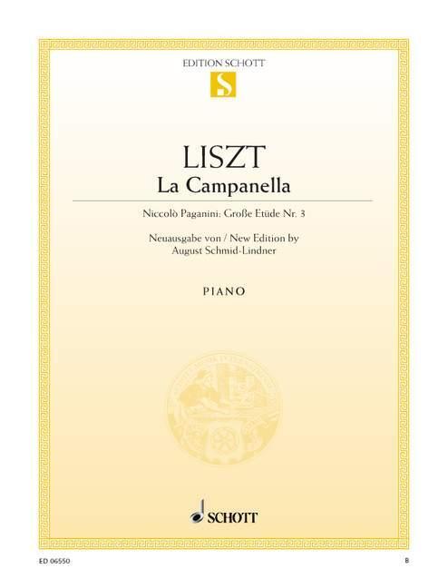 Cover: 9790001089296 | La Campanella | Niccolò Paganini: Große Etüde Nr. 3. Klavier. | Liszt