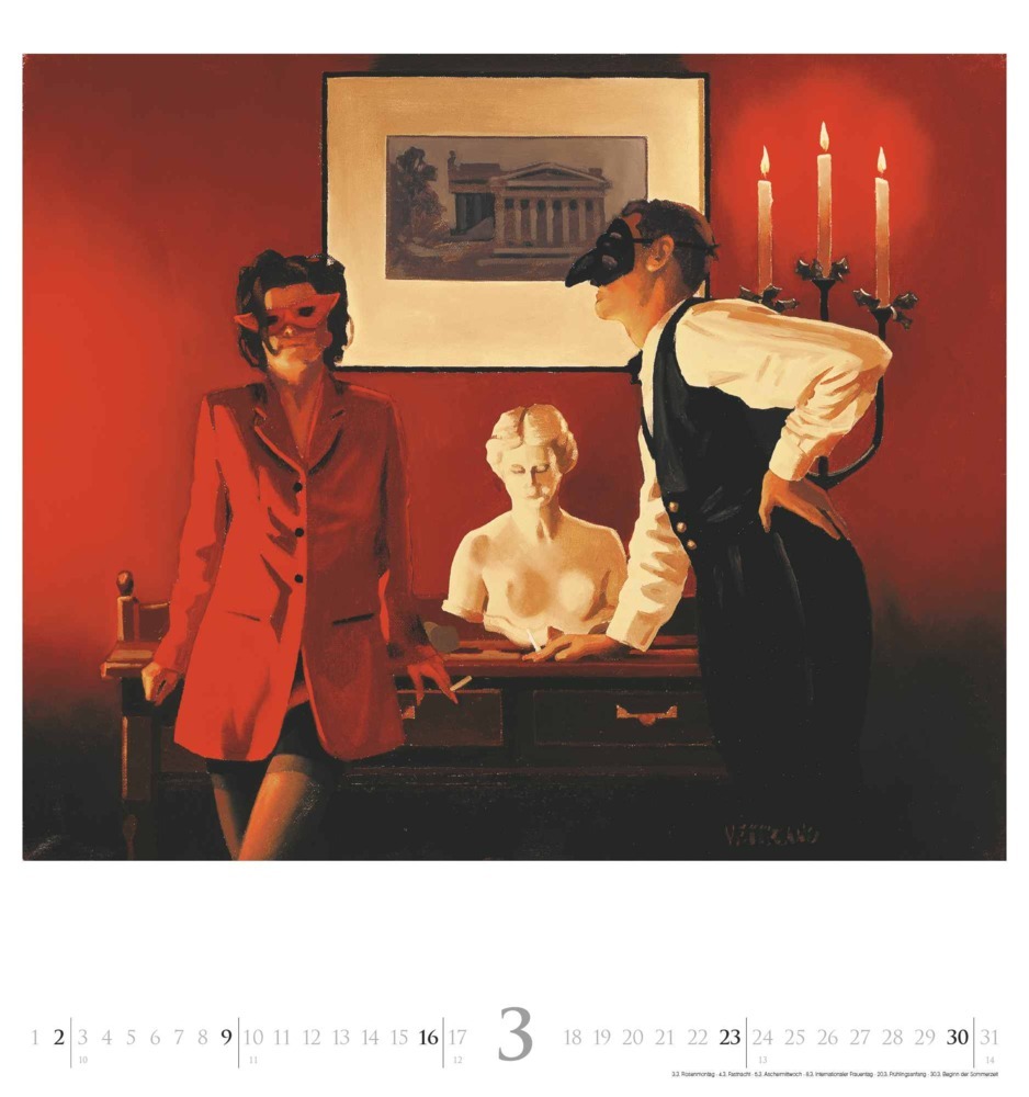 Bild: 4250809653228 | DUMONT - Jack Vettriano 2025 Wandkalender, 45x48cm, Kunstkalender...