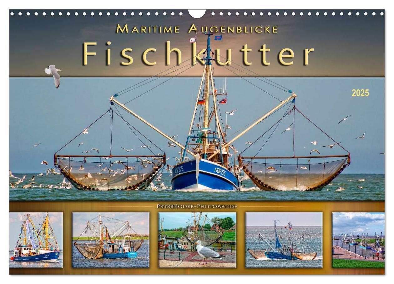 Cover: 9783435383597 | Maritime Augenblicke - Fischkutter (Wandkalender 2025 DIN A3 quer),...