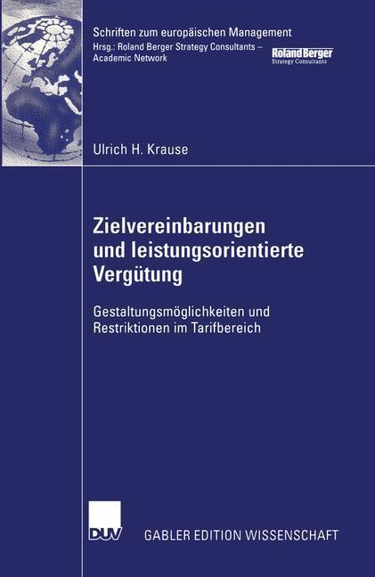 Cover: 9783824478194 | Zielvereinbarungen und leistungsorientierte Vergütung | Krause | Buch