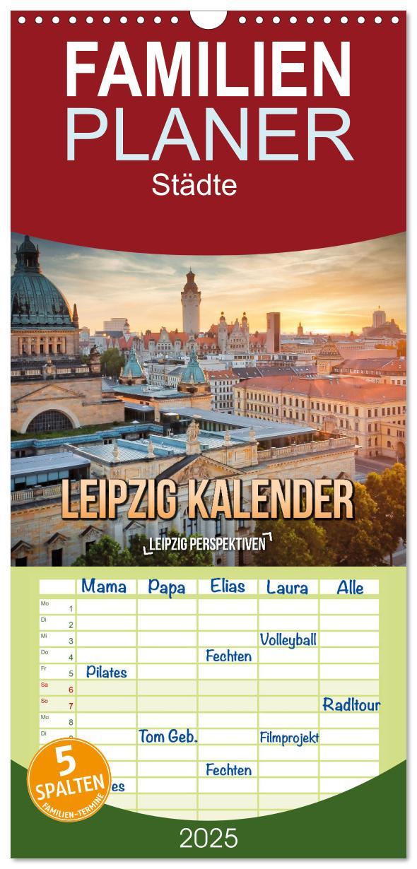 Cover: 9783457095164 | Familienplaner 2025 - Leipzig Kalender Perspektiven mit 5 Spalten...