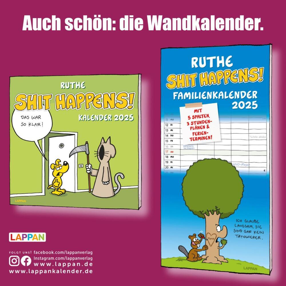 Bild: 9783830321552 | Shit happens! Postkartenkalender 2025 | Ralph Ruthe | Kalender | 2025