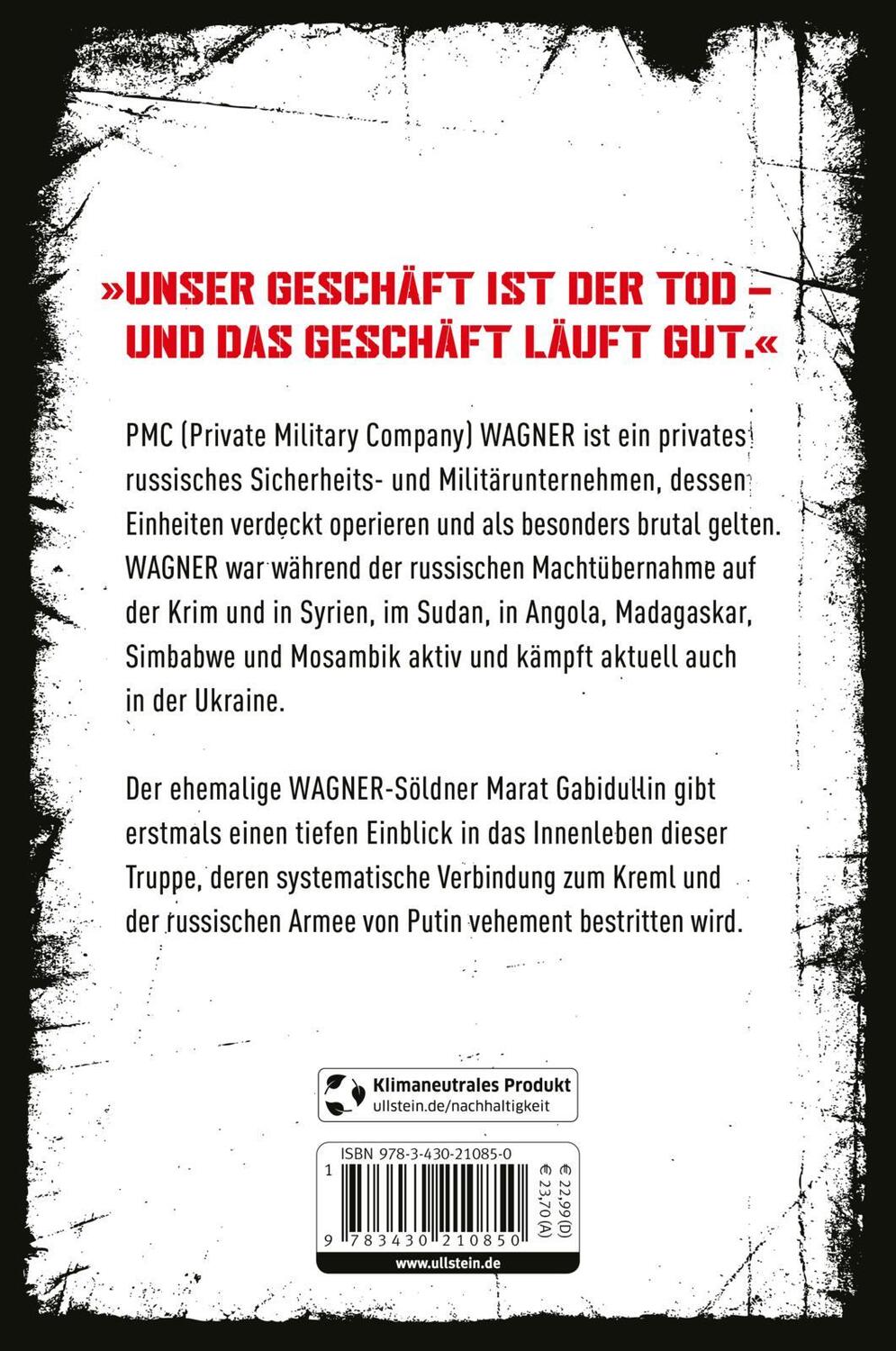 Rückseite: 9783430210850 | WAGNER - Putins geheime Armee | Marat Gabidullin | Taschenbuch | 2022