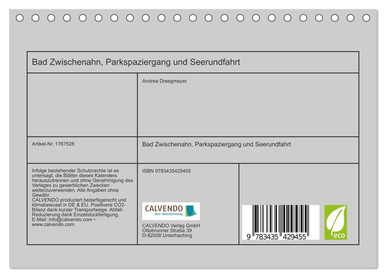 Bild: 9783435429455 | Bad Zwischenahn, Parkspaziergang und Seerundfahrt (Tischkalender...