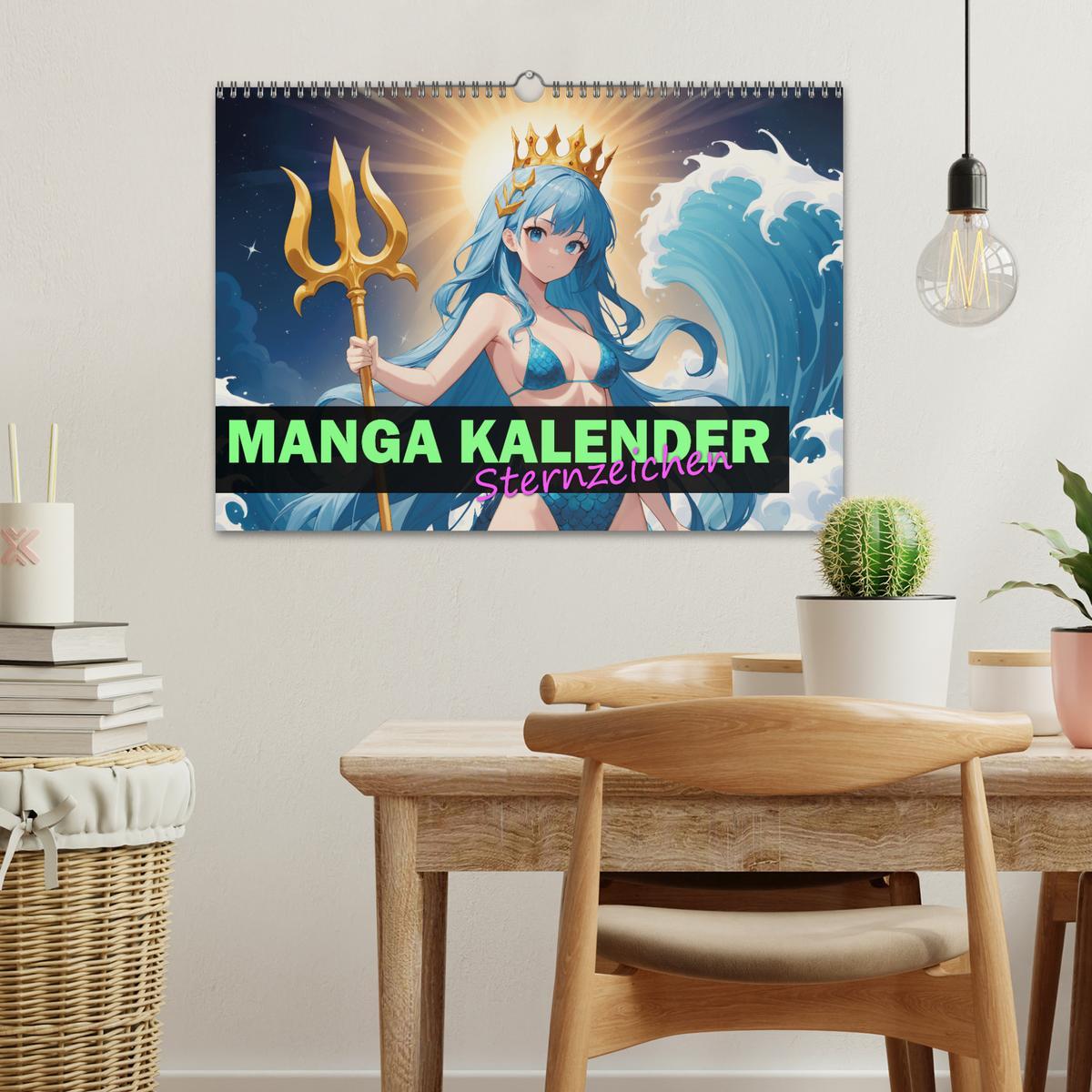 Bild: 9783457145395 | Manga Kalender Sternzeichen (Wandkalender 2025 DIN A3 quer),...