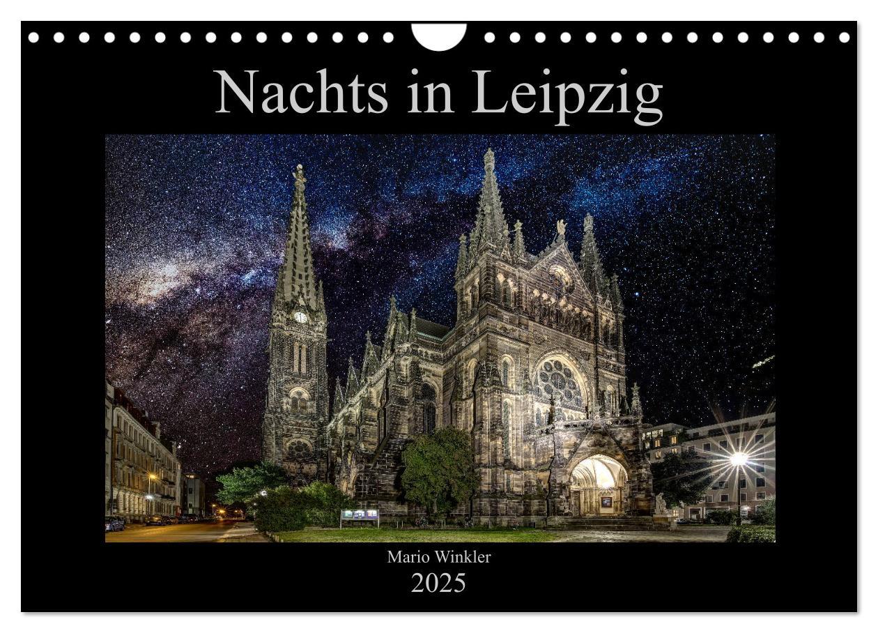 Cover: 9783435427802 | Nachts in Leipzig (Wandkalender 2025 DIN A4 quer), CALVENDO...