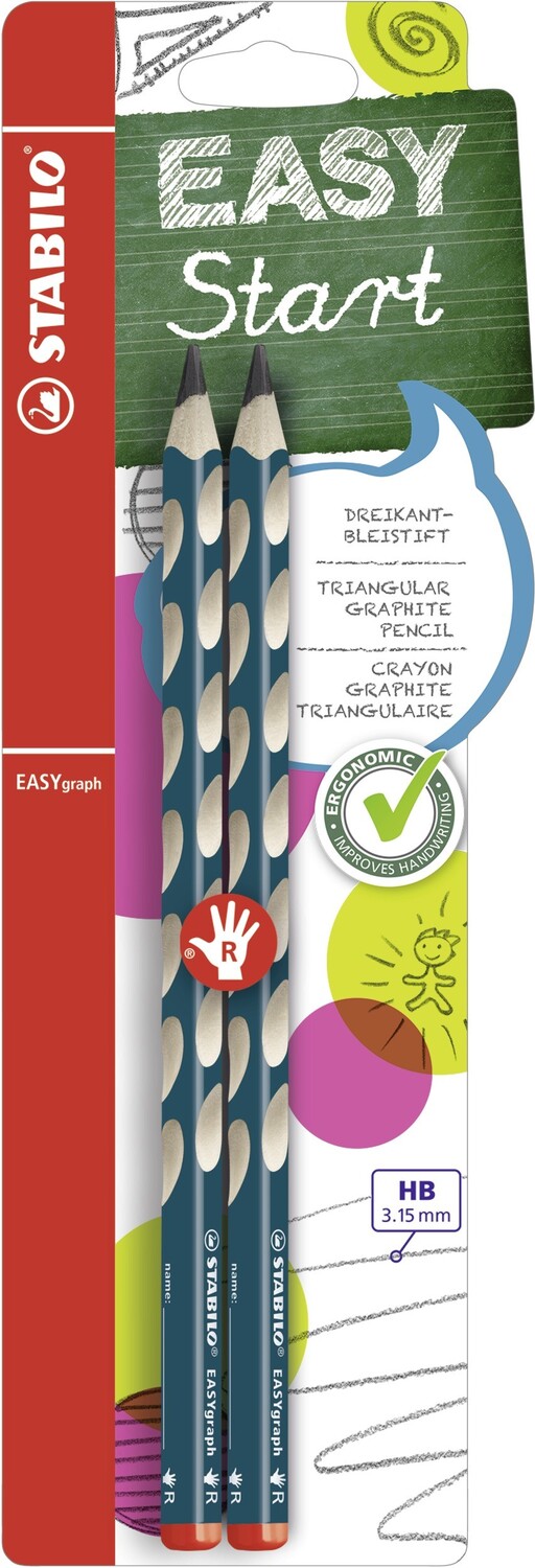 Cover: 4006381398909 | STABILO Bleistifte EASYgraph, 2er Set HB Rechtshänder | B-39890-10