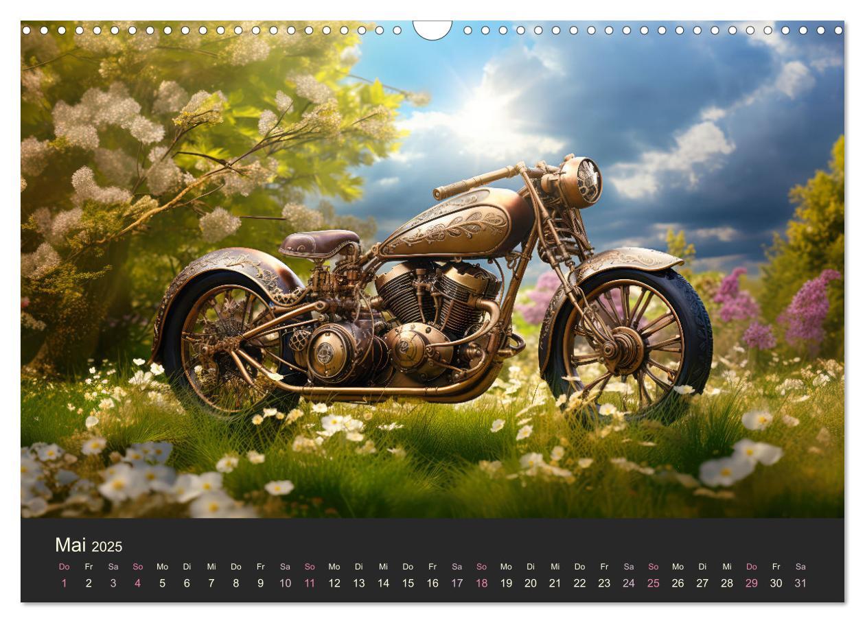 Bild: 9783435014224 | Steampunk Motorräder (Wandkalender 2025 DIN A3 quer), CALVENDO...