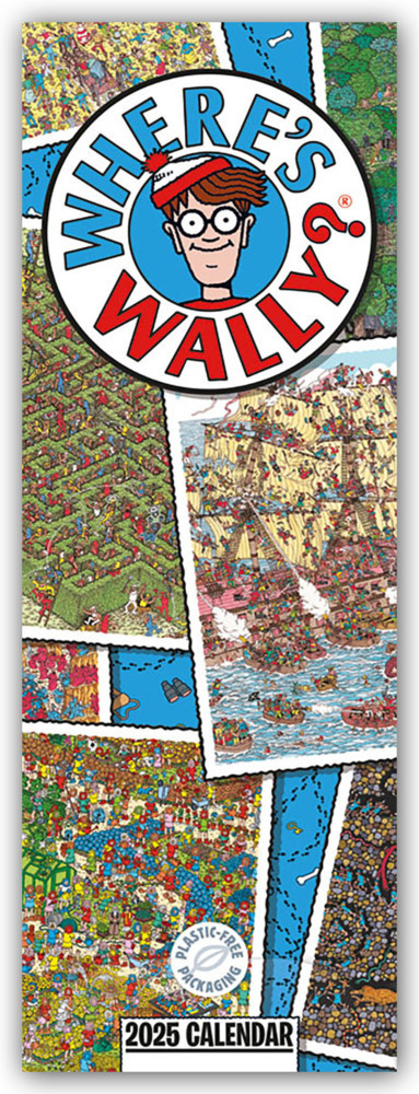 Cover: 9781529843644 | Where's Wally - Wo ist Wally 2025 - Slimline-Kalender | Calendar