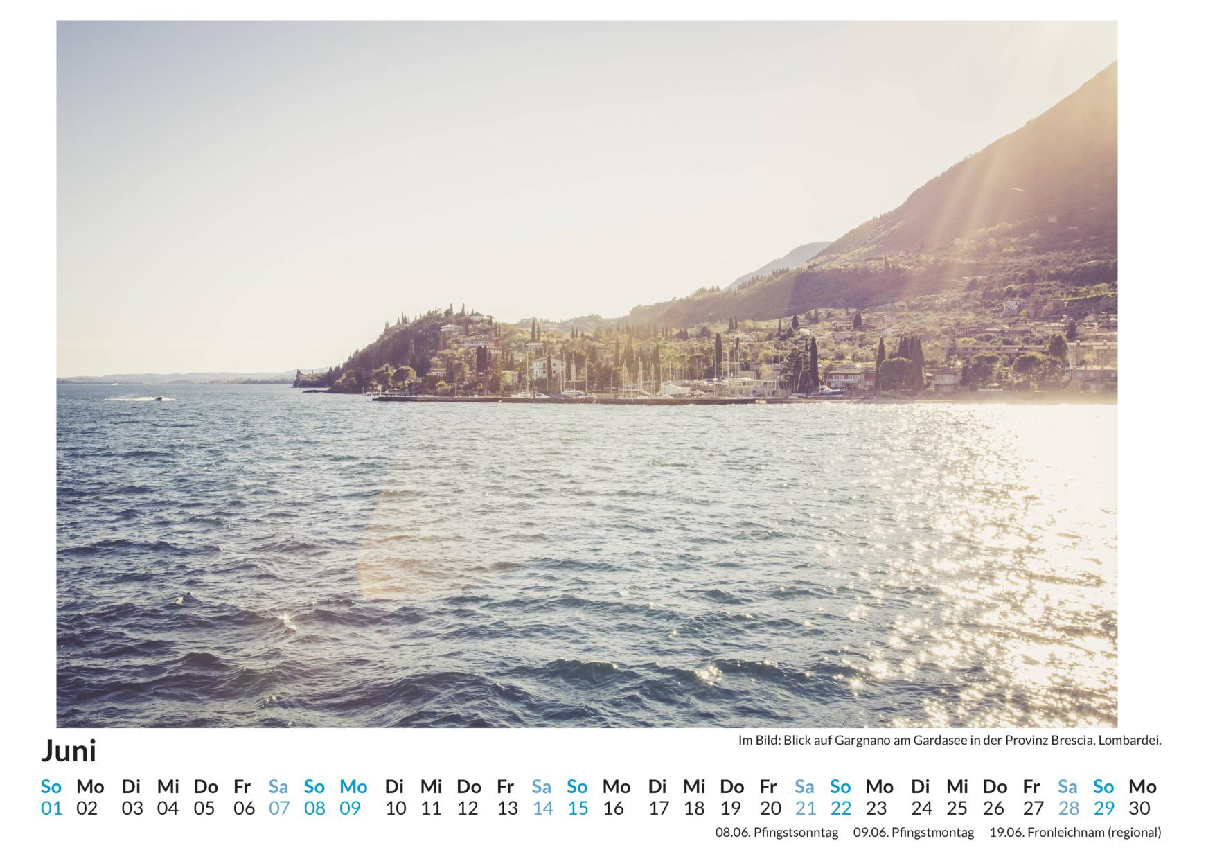 Bild: 9783759122551 | Gardasee - (Wandkalender 2025, Kalender DIN A4 quer, Monatskalender...