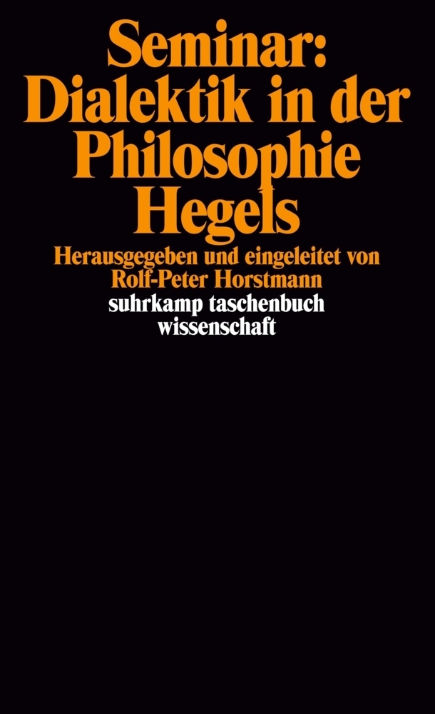 Cover: 9783518278345 | Seminar 'Dialektik in der Philosophie Hegels' | Taschenbuch | 433 S.