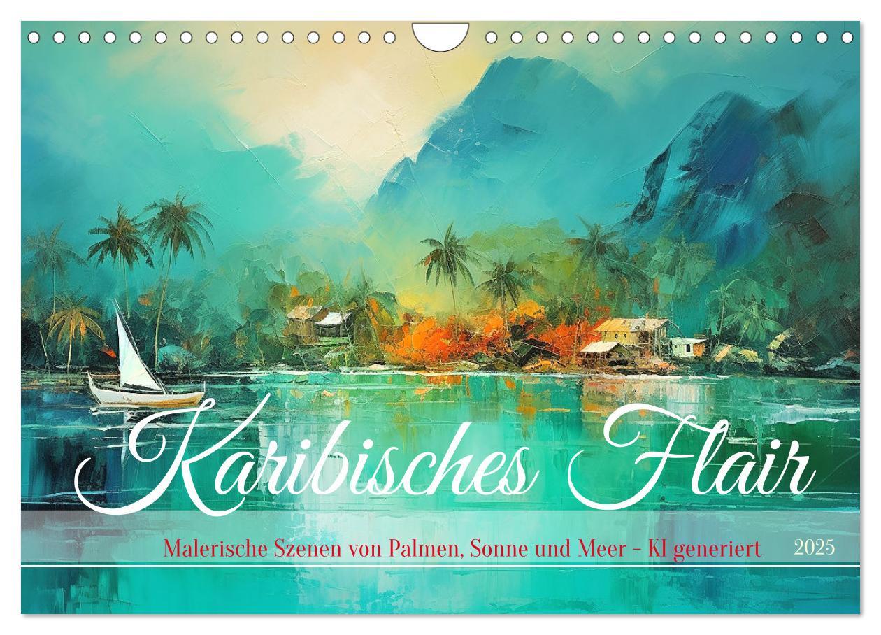 Cover: 9783457143452 | Karibisches Flair (Wandkalender 2025 DIN A4 quer), CALVENDO...