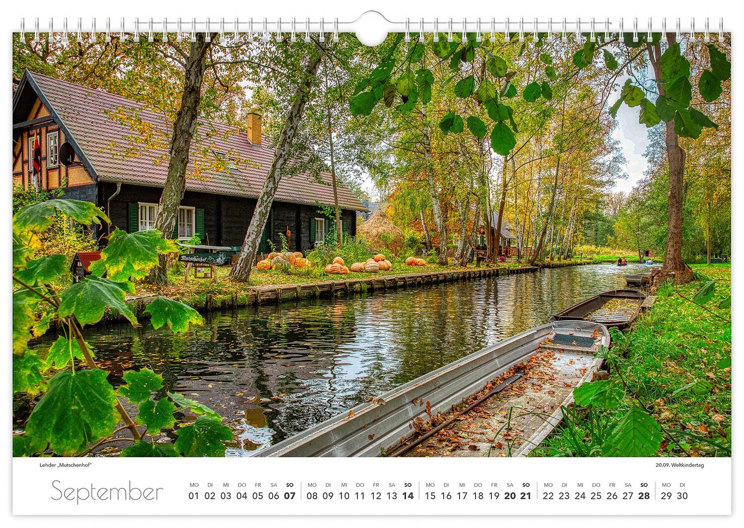 Bild: 9783910680562 | Kalender Spreewald 2025 | Peter Becker 45 x 30 cm weißes Kalendarium