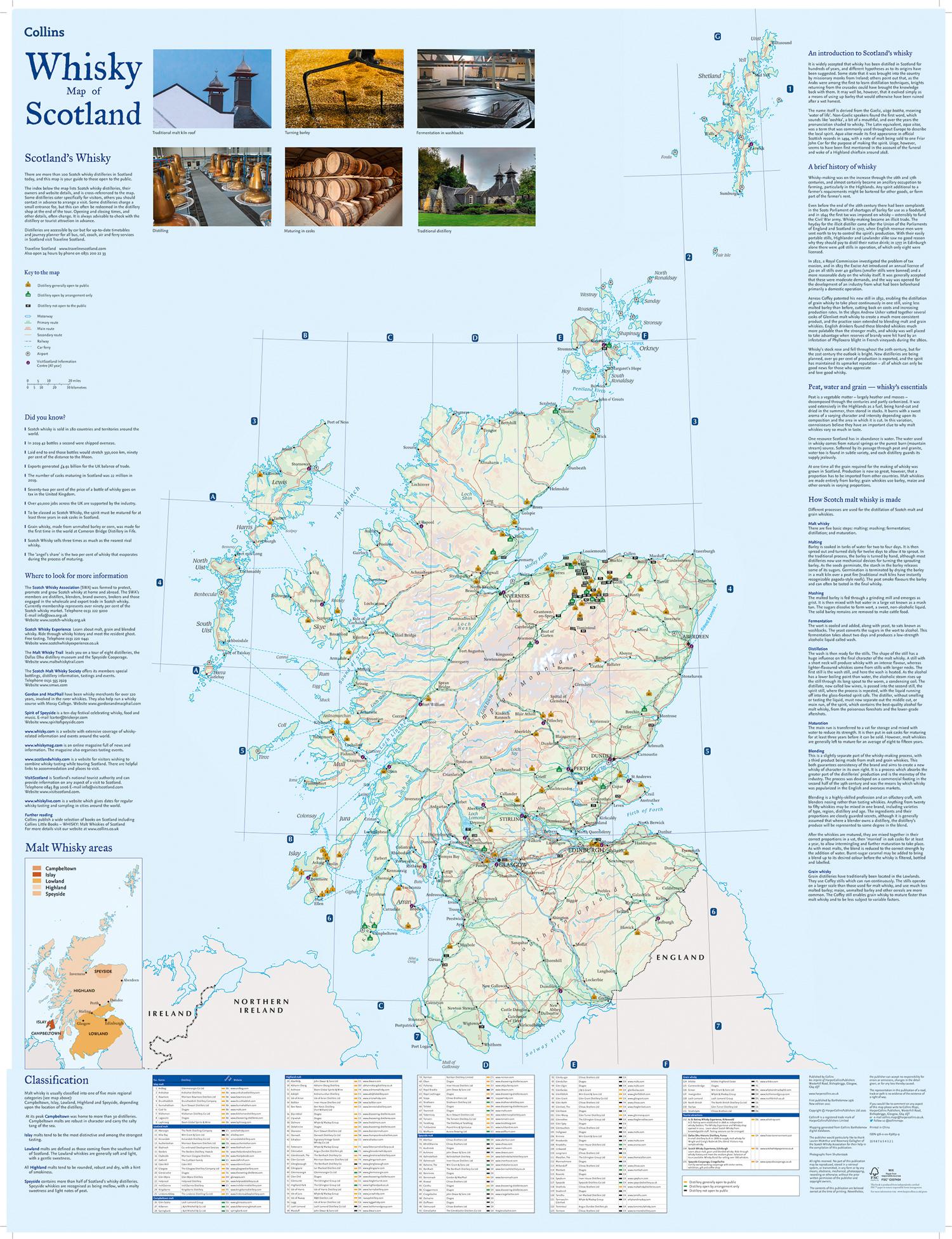 Bild: 9780008368319 | Whisky Map of Scotland | Collins Maps | (Land-)Karte | Englisch | 2021