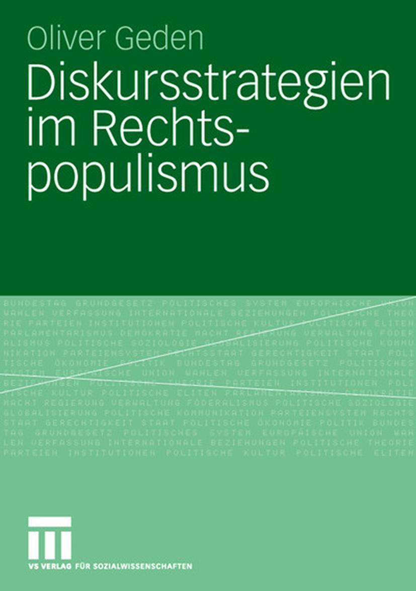 Cover: 9783531151274 | Diskursstrategien im Rechtspopulismus | Oliver Geden | Taschenbuch