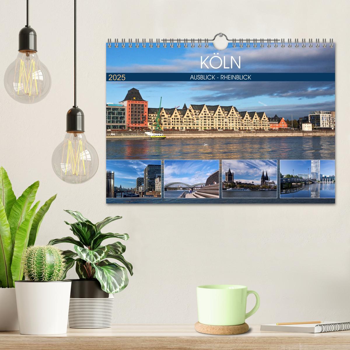 Bild: 9783435322275 | KÖLN AUSBLICK - RHEINBLICK (Wandkalender 2025 DIN A4 quer),...