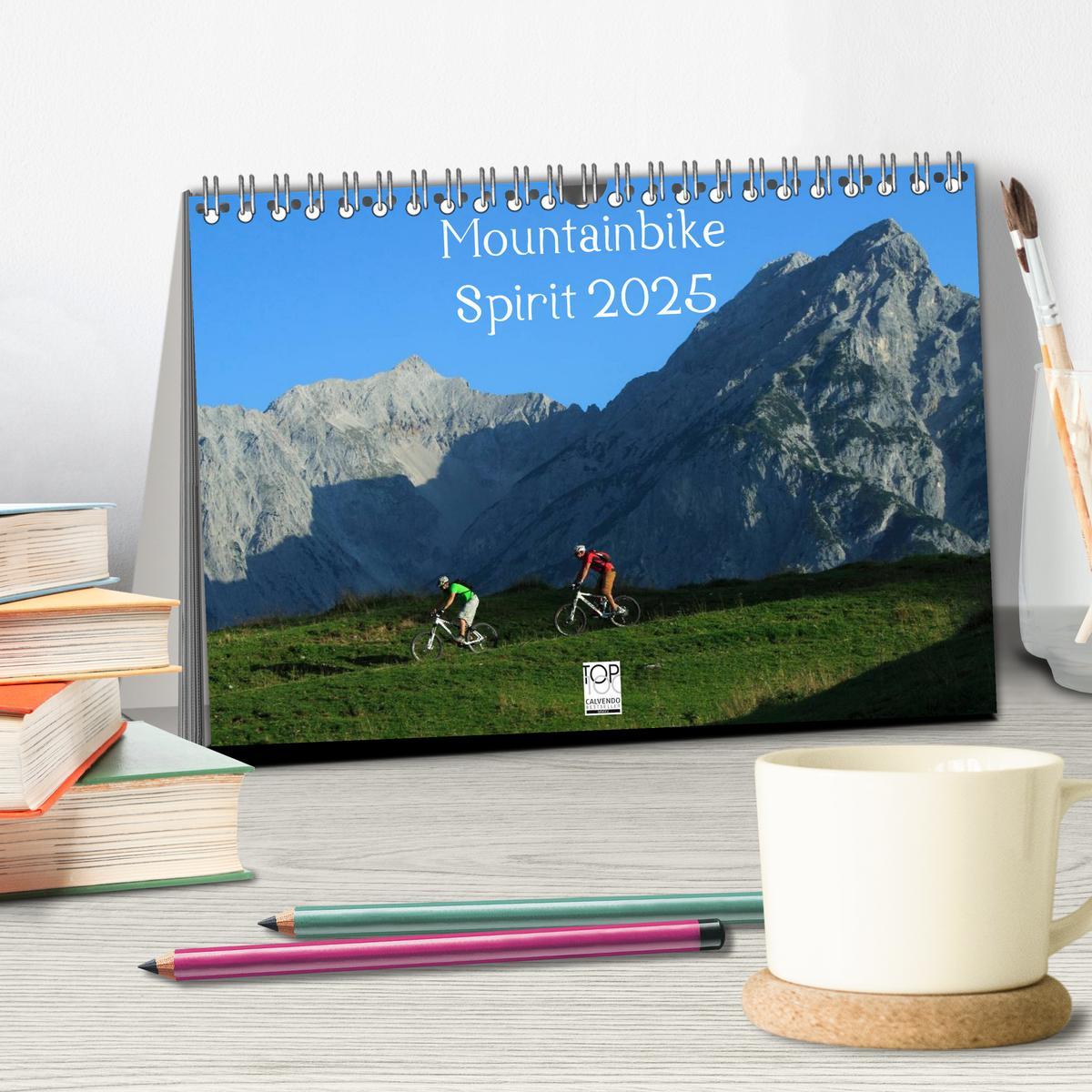 Bild: 9783435822225 | Mountainbike Spirit 2025 (Tischkalender 2025 DIN A5 quer), CALVENDO...