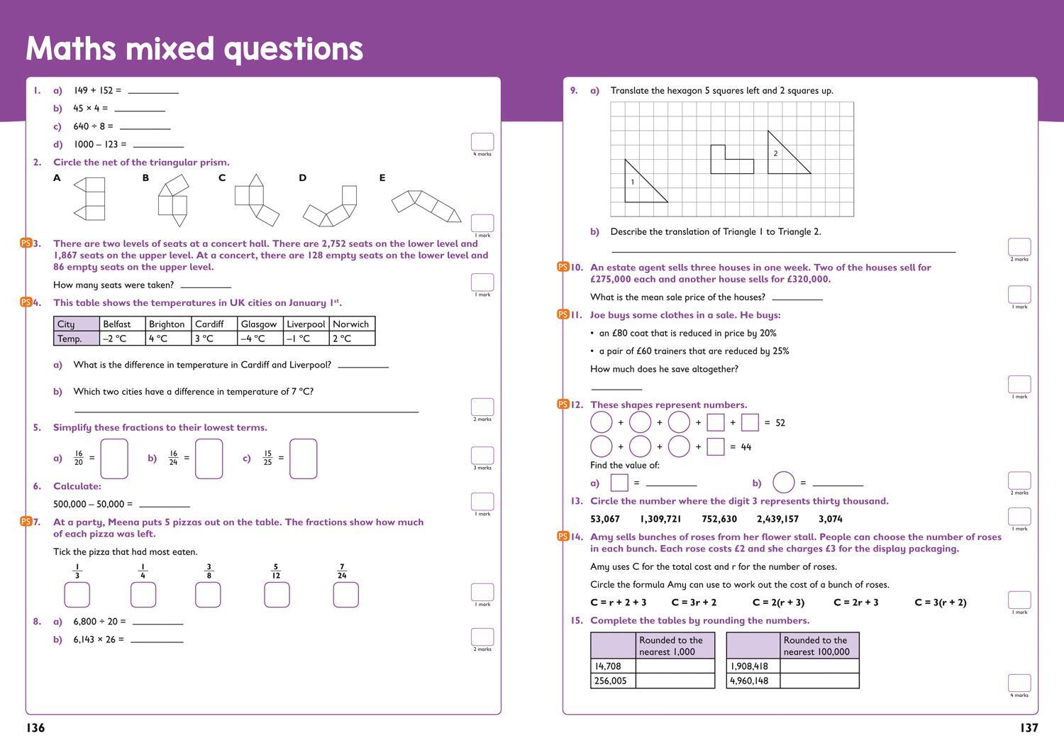 Bild: 9780008398828 | Year 6 Maths and English KS2 Targeted Study &amp; Practice Book | Ks2