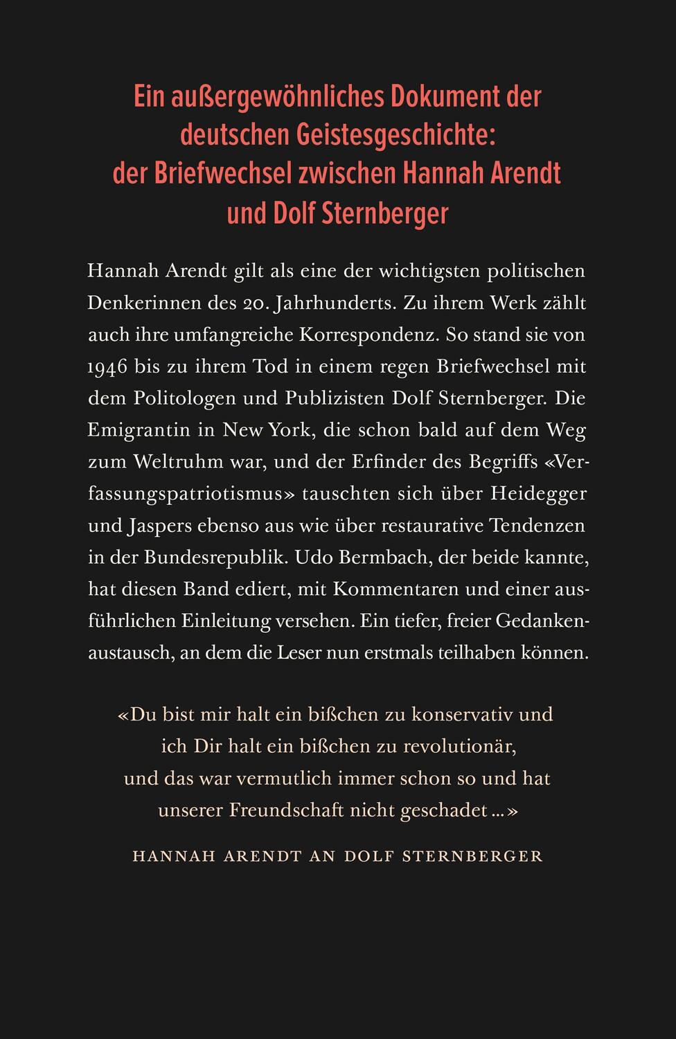 Rückseite: 9783737100632 | «Ich bin Dir halt ein bißchen zu revolutionär» | Hannah Arendt (u. a.)