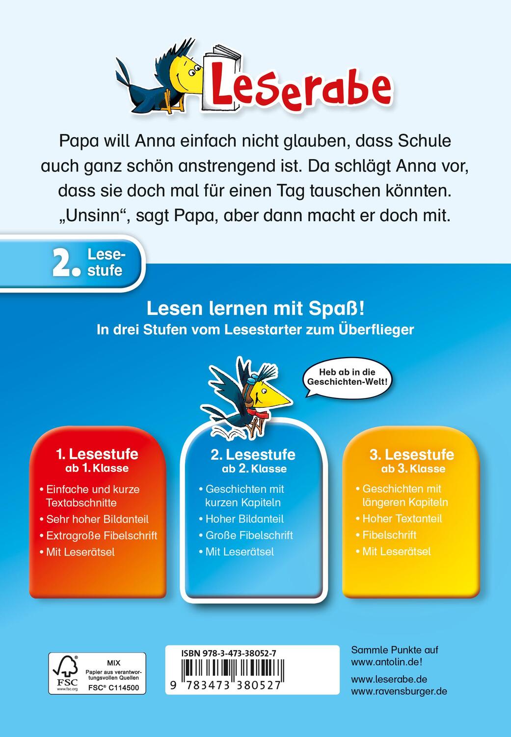 Rückseite: 9783473380527 | Nur für einen Tag - Leserabe 2. Klasse - Erstlesebuch für Kinder ab...