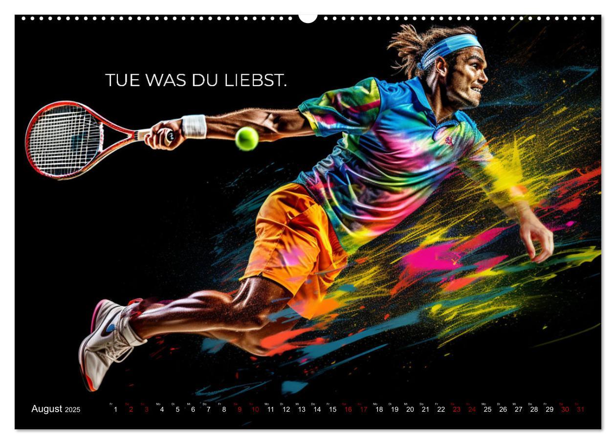 Bild: 9783383873850 | Tennis und Motivation (Wandkalender 2025 DIN A2 quer), CALVENDO...