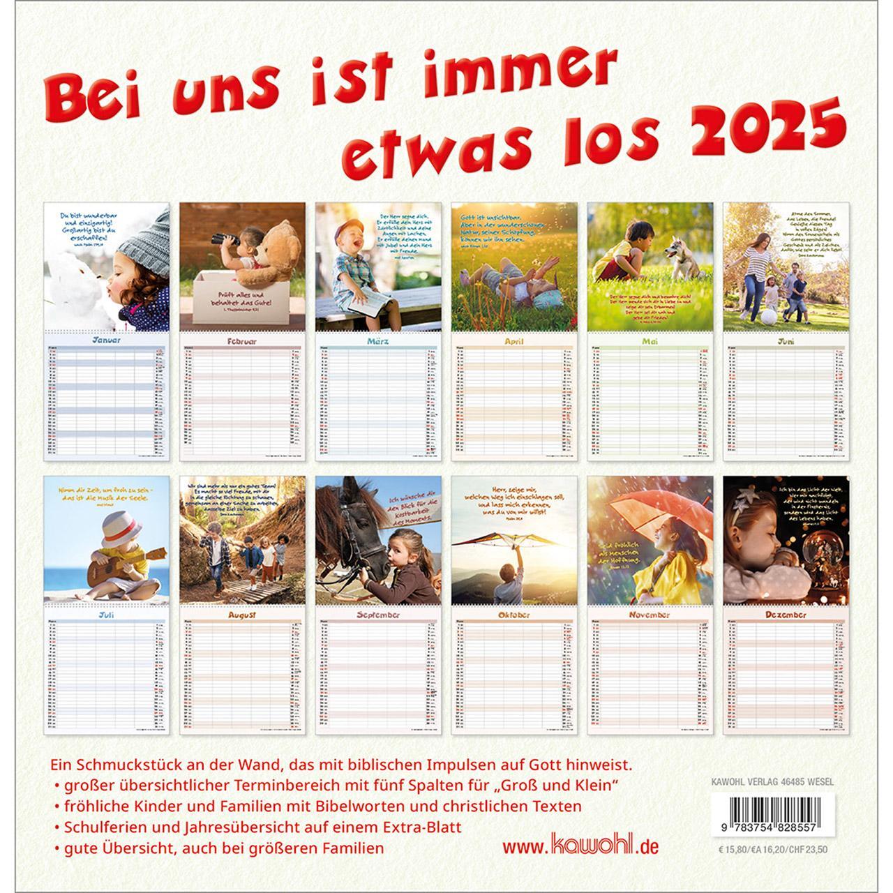 Bild: 9783754828557 | Bei uns ist immer etwas los 2025 | Familien-Timer | Kalender | 14 S.