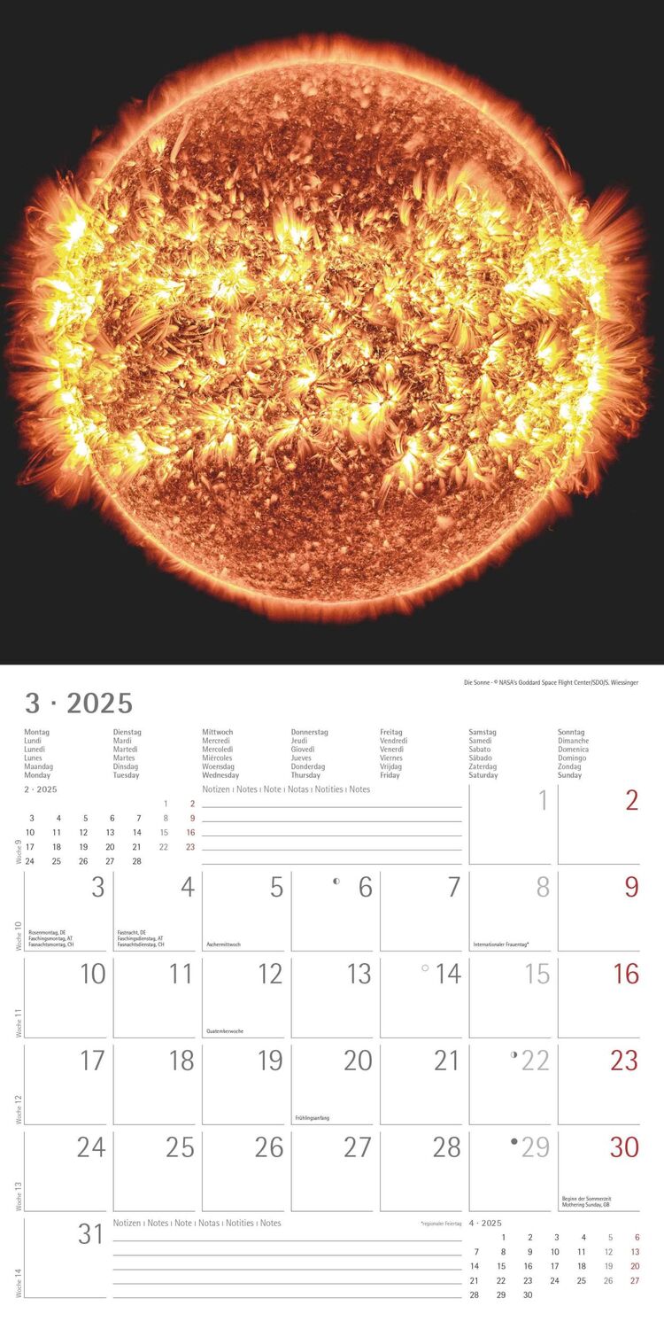 Bild: 4251732343163 | Space 2025 - Broschürenkalender 30x30 cm (30x60 geöffnet) -...