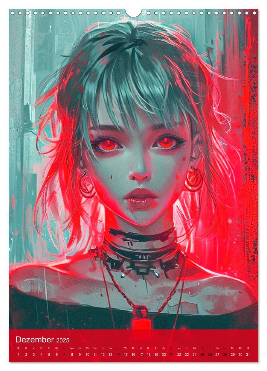 Bild: 9783383812842 | Manga-Comics. Cyberpunk Anime. Science Fiction Girls (Wandkalender...