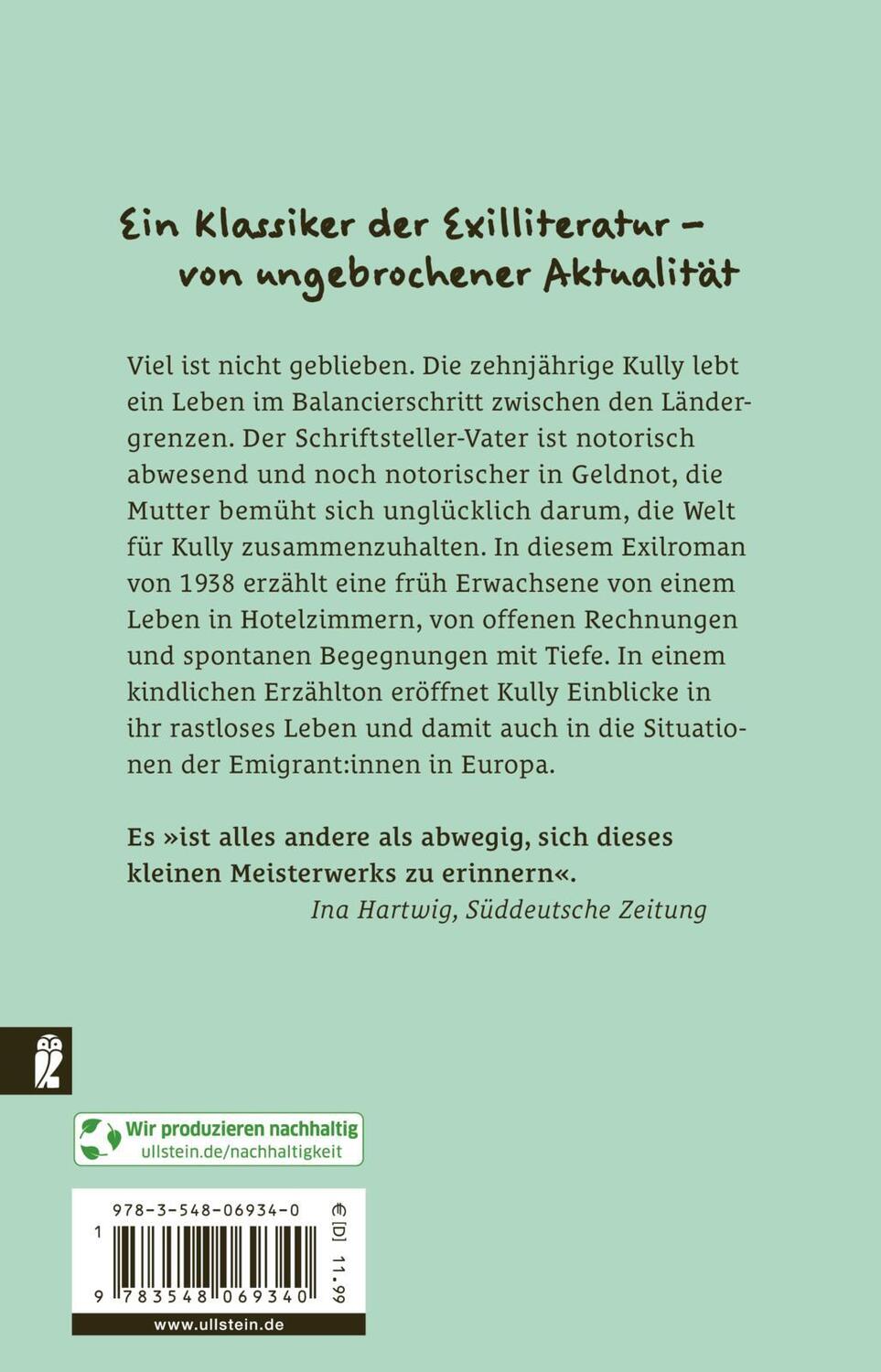 Rückseite: 9783548069340 | Kind aller Länder | Irmgard Keun | Taschenbuch | 208 S. | Deutsch