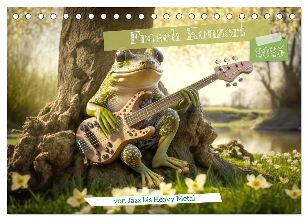 Cover: 9783383915505 | Frosch Konzert (Tischkalender 2025 DIN A5 quer), CALVENDO...