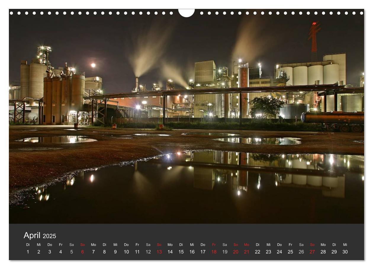 Bild: 9783435762460 | Hamburger Hafen bei Nacht (Wandkalender 2025 DIN A3 quer), CALVENDO...