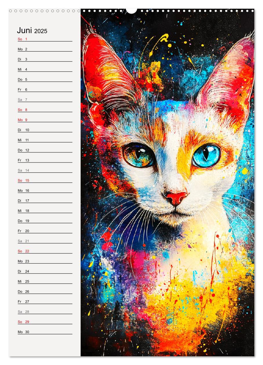 Bild: 9783457211977 | Katzenportraits. Moderne Samtpfoten-Kunst (Wandkalender 2025 DIN A2...