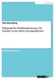 Cover: 9783668627703 | Pädagogische Handlungskonzepte für Erzieher in der Arbeit mit...