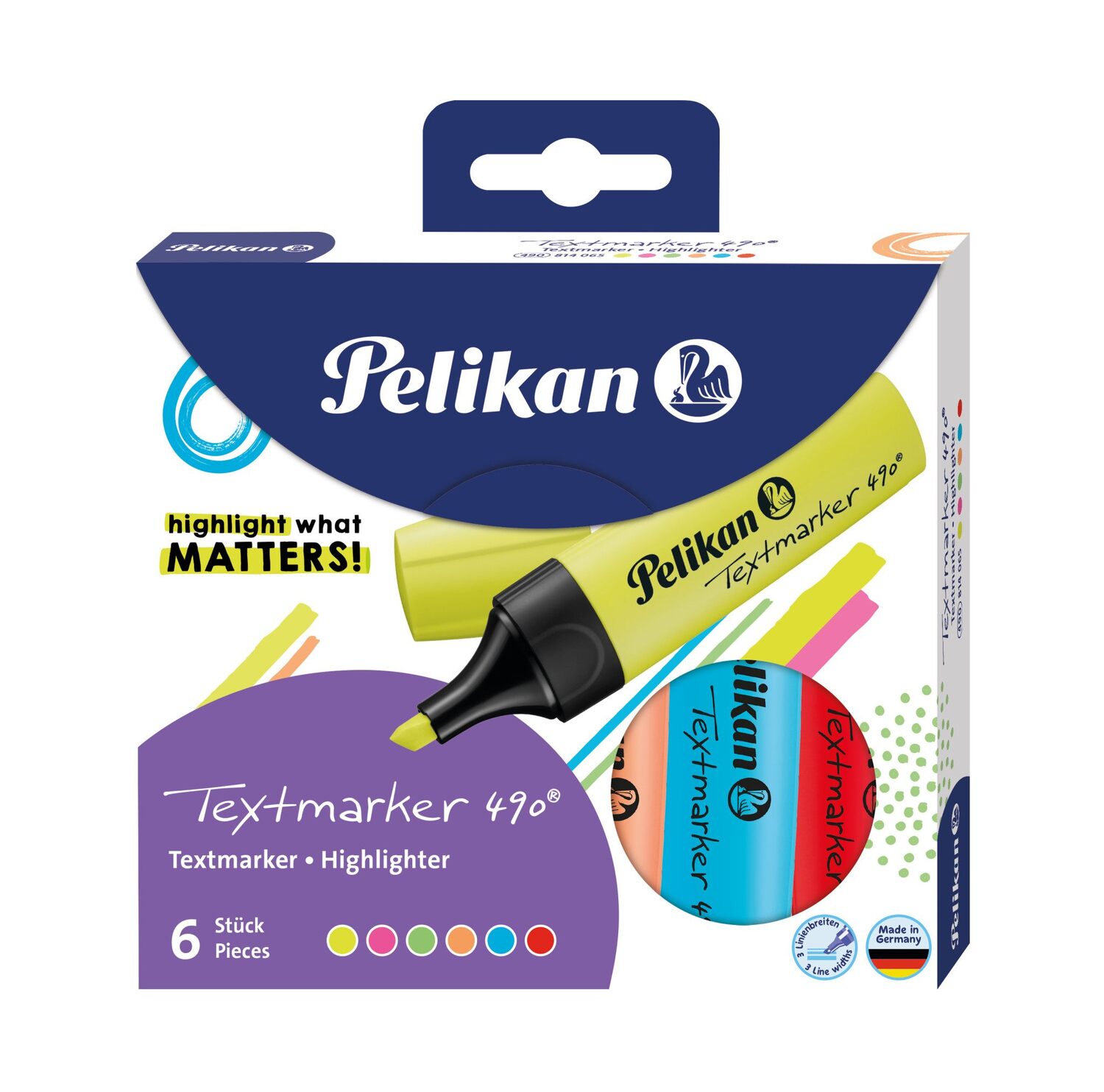 Cover: 4012700814067 | Pelikan Textmarker 490 nachfüllbar, 6er | 814065 | 2020 | Pelikan