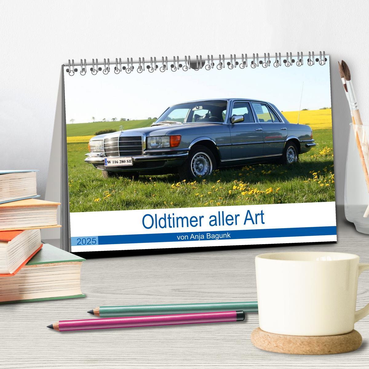 Bild: 9783435669844 | Oldtimer aller Art (Tischkalender 2025 DIN A5 quer), CALVENDO...