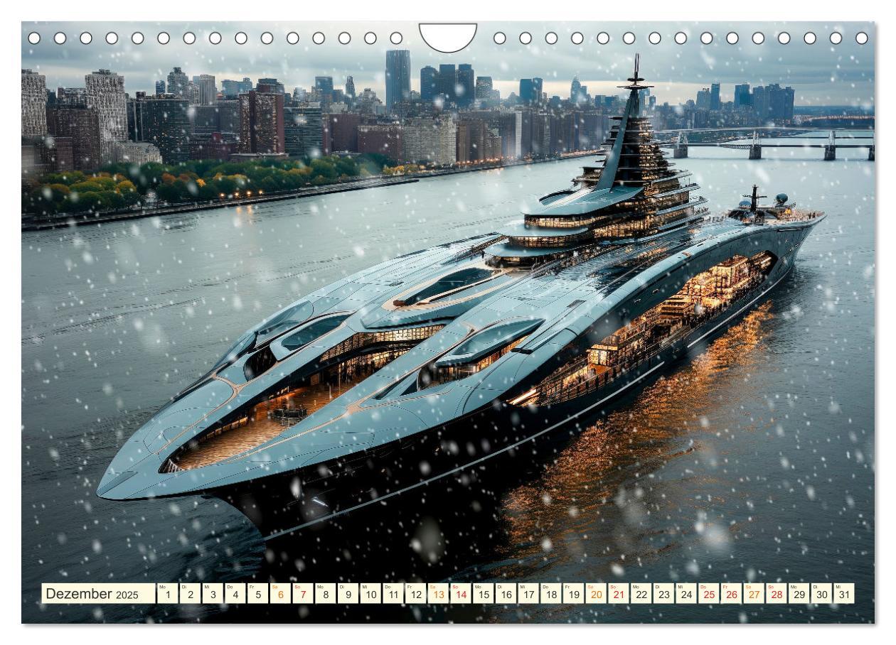 Bild: 9783383855528 | Mega Yachten Fantasien (Wandkalender 2025 DIN A4 quer), CALVENDO...