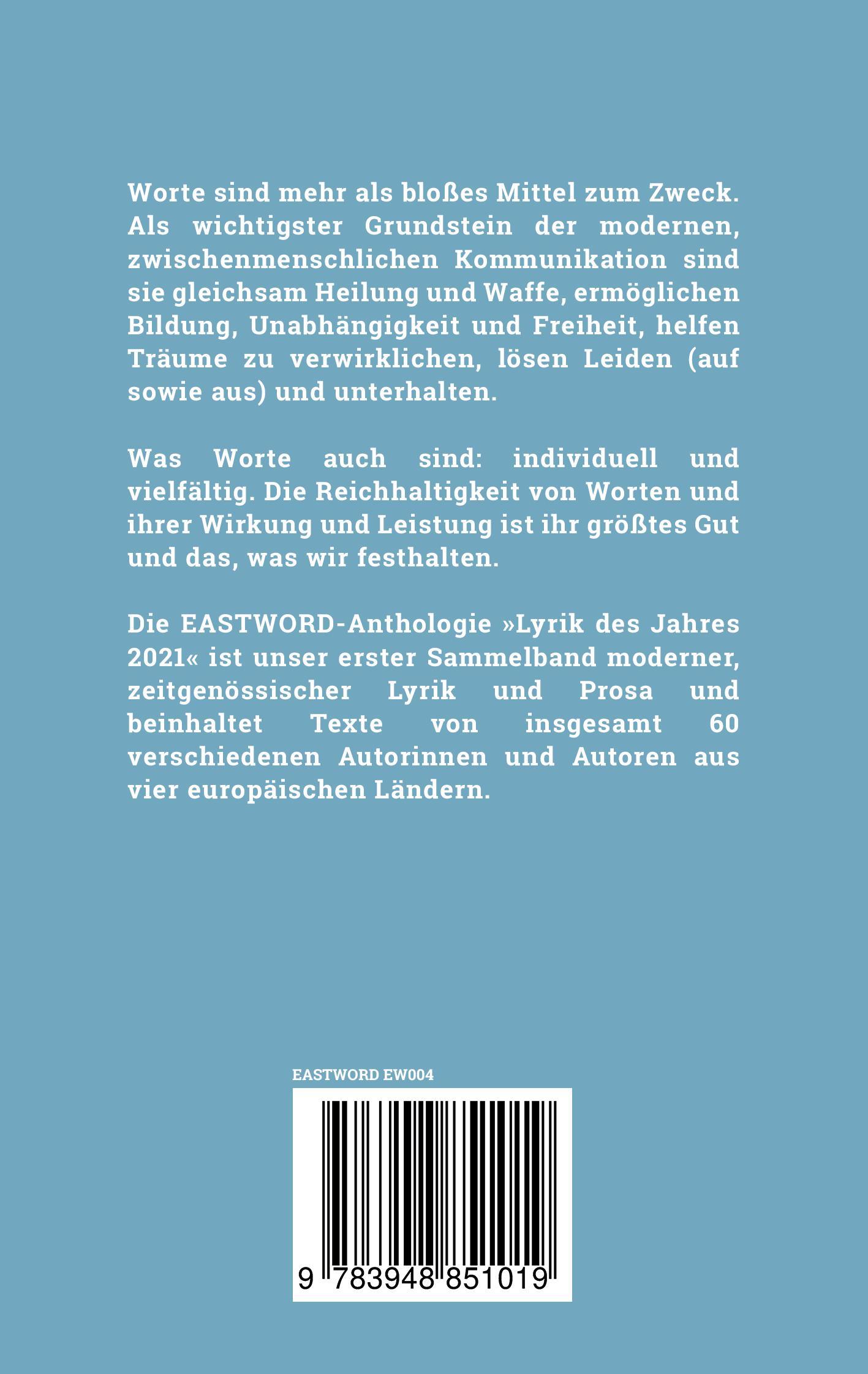 Rückseite: 9783948851019 | Lyrik des Jahres 2021 | Christian Dinse | Taschenbuch | Paperback