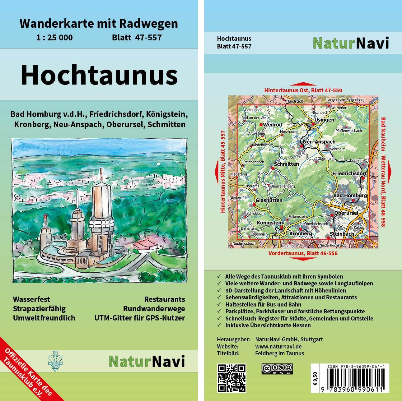 Cover: 9783960990611 | Hochtaunus 1 : 25 000, Blatt 47-557 | (Land-)Karte | 1 S. | Deutsch